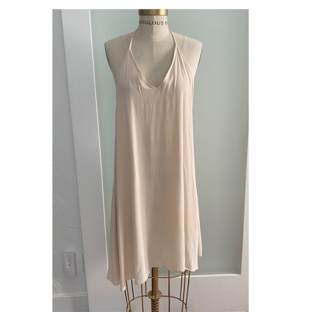 ASOS honey punch nude tan halter dress M
